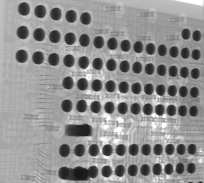 Application of X-ray detection system for welding quality inspection of invisible solder joints in PCB assembly