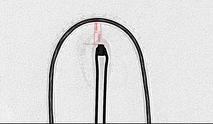 Application of X-ray detection equipment for internal detection of sensors