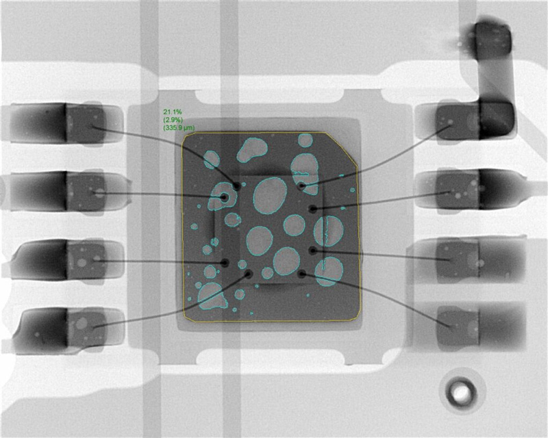 Application of X-ray inspection machine in electronic manufacturing such as PCB: void rate, solder filling, through-hole analysis, etc