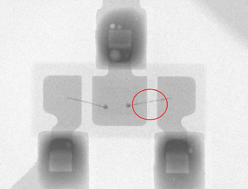 X-ray detection method for chip soldering bubbles